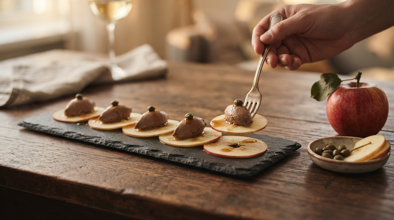 Amuse appel met paté