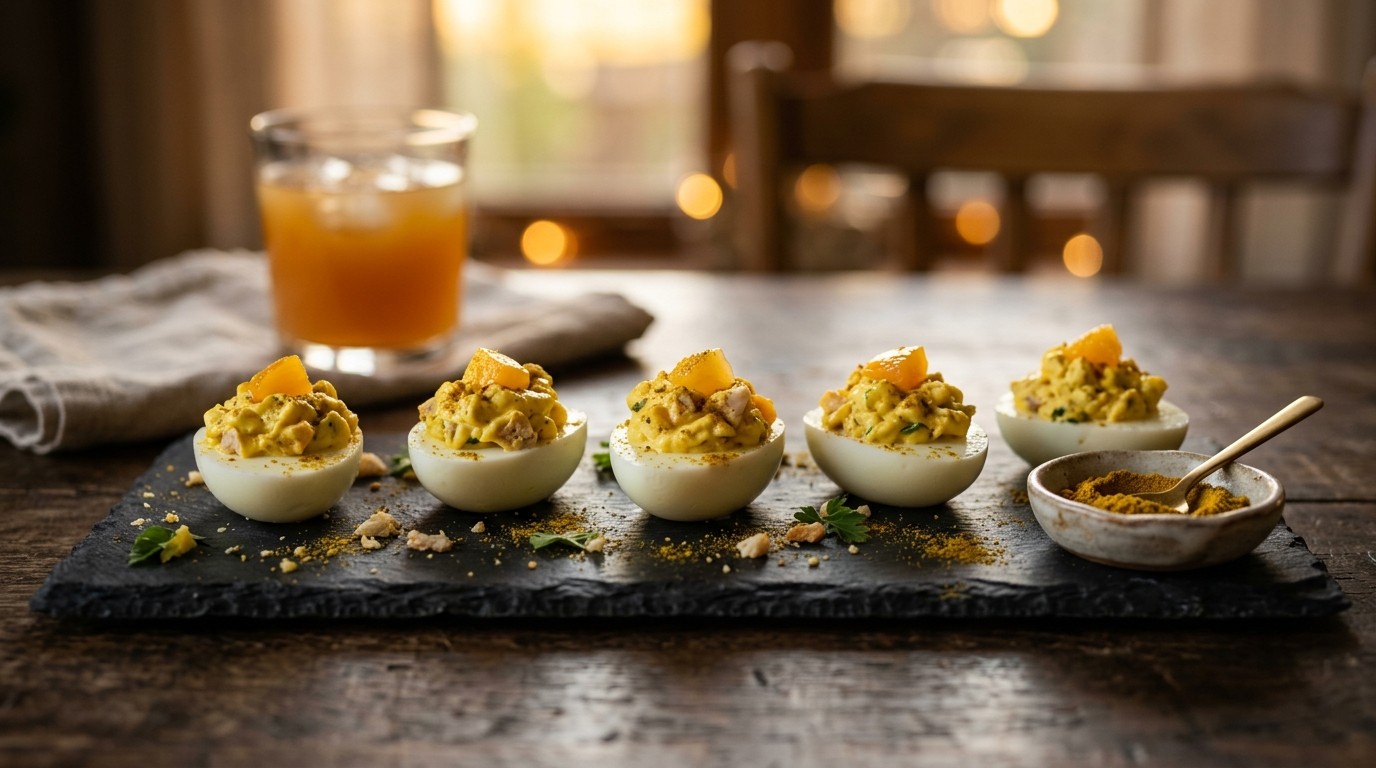 Amuse-eitjes 3 kerrie