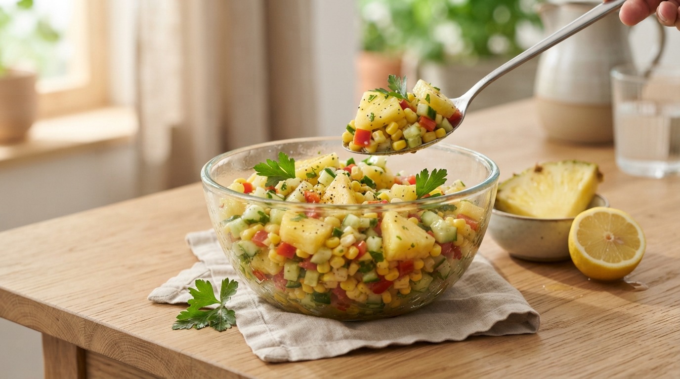 Ananas-maissalade