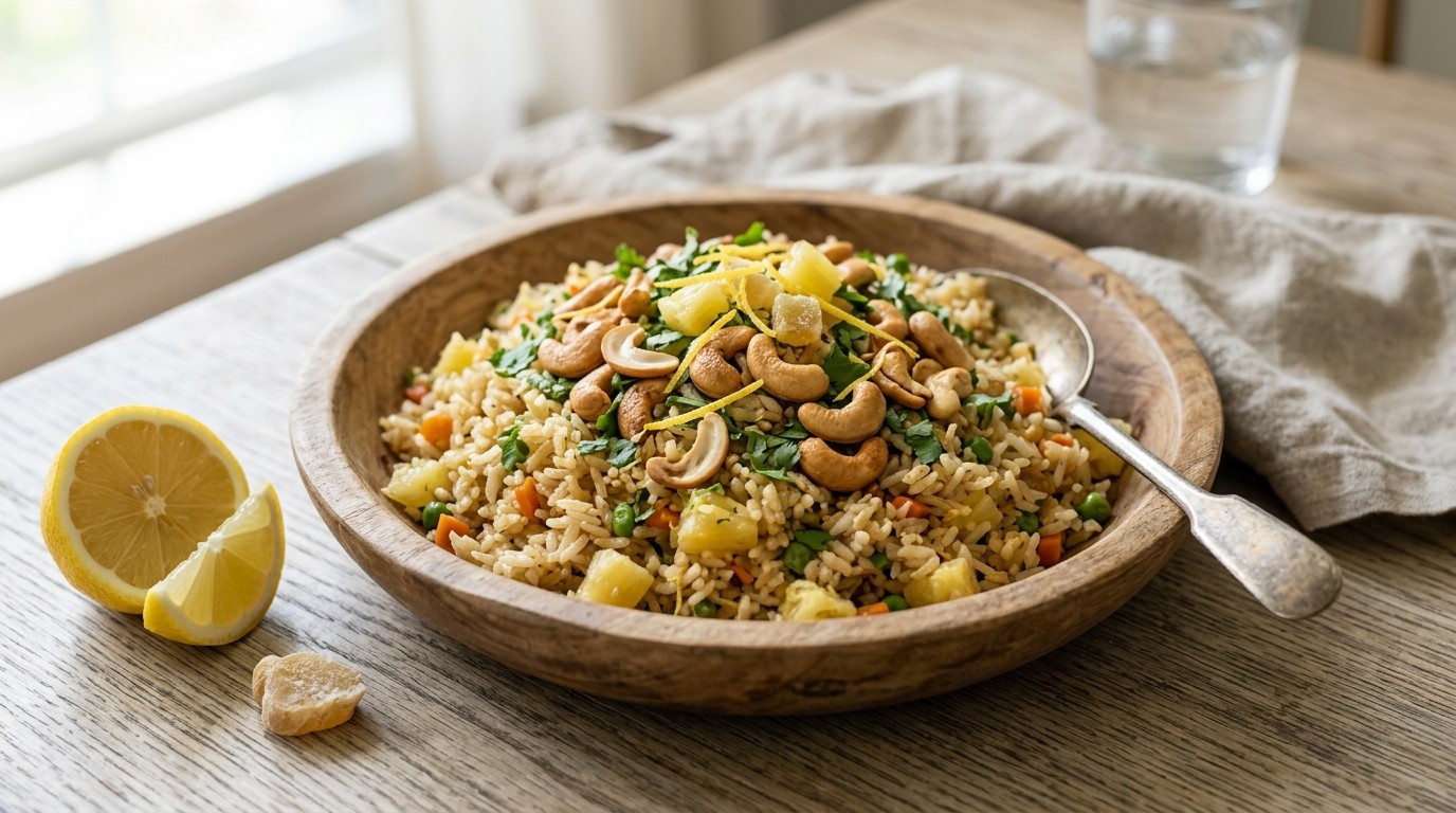 Ananasrijst met Cashewnoten