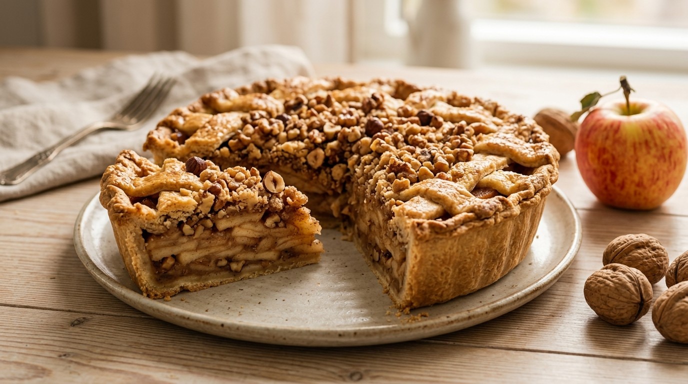 Appeltaart de Luxe met Noten