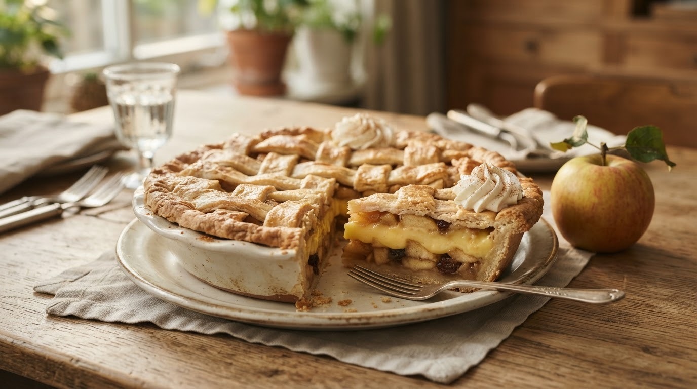 Appeltaart met gele room