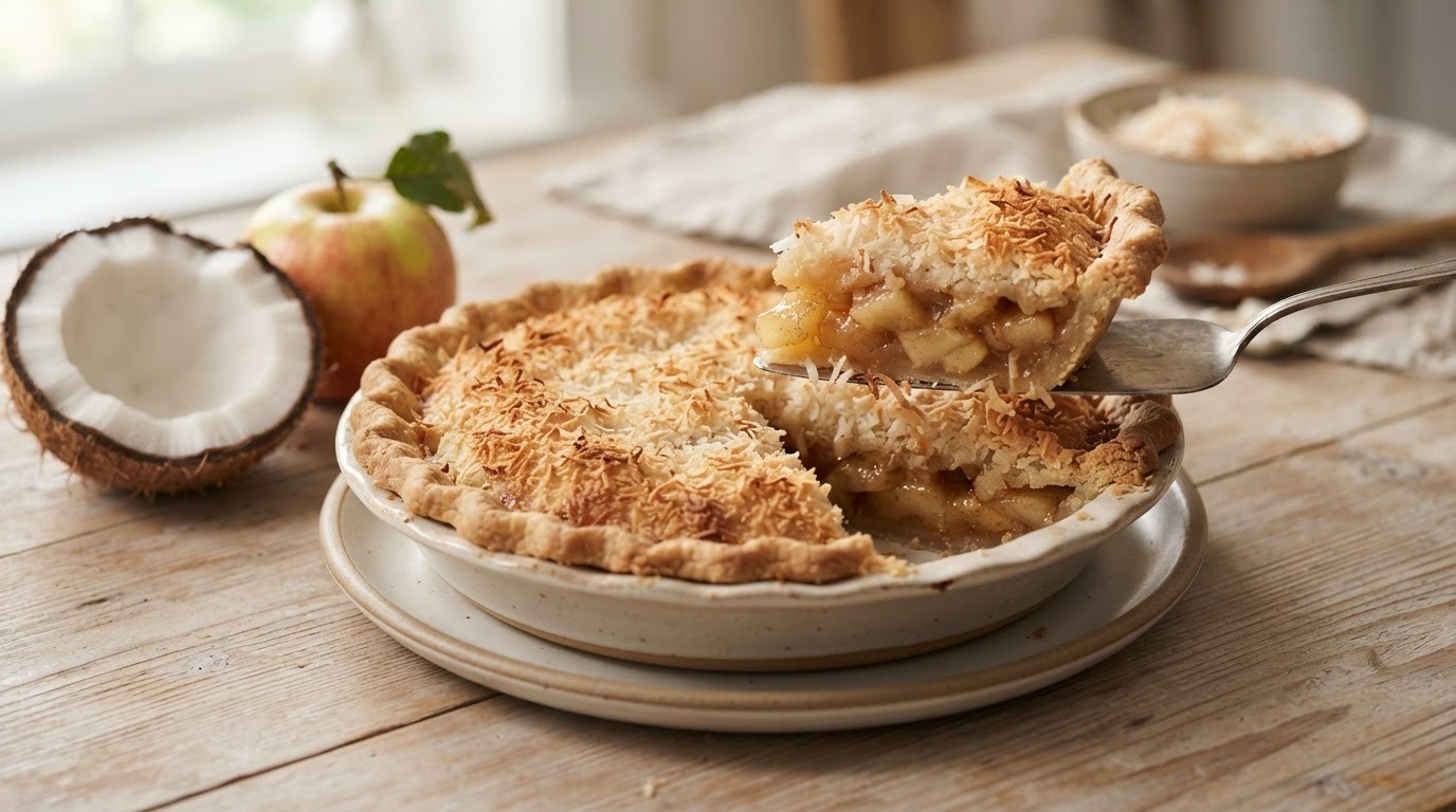 Appeltaart met kokos