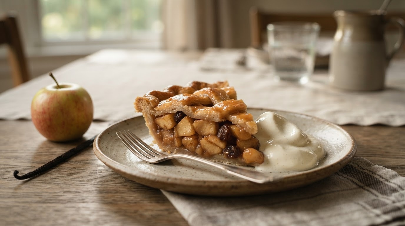 Appeltaart met vanilleroom