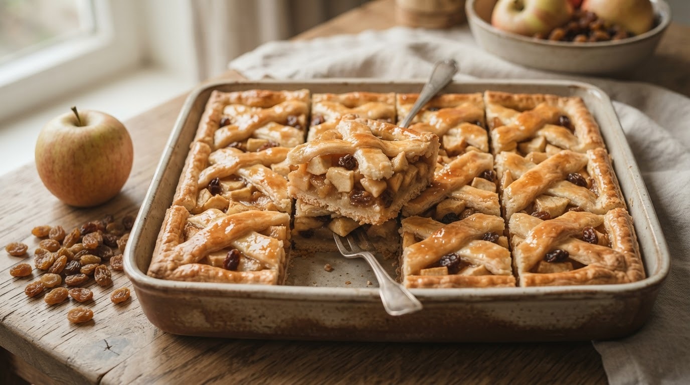 Appeltaart op de bakplaat