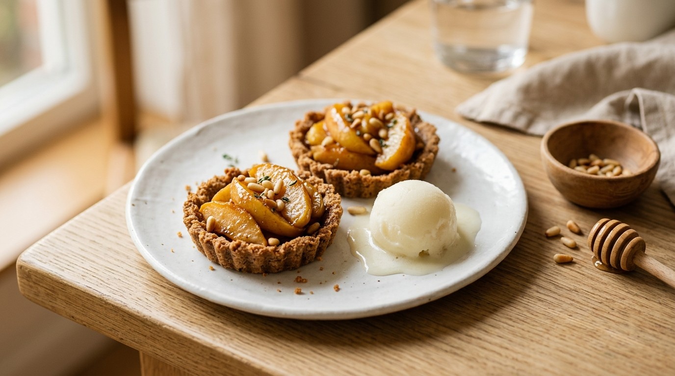 Appeltaartjes met sorbet
