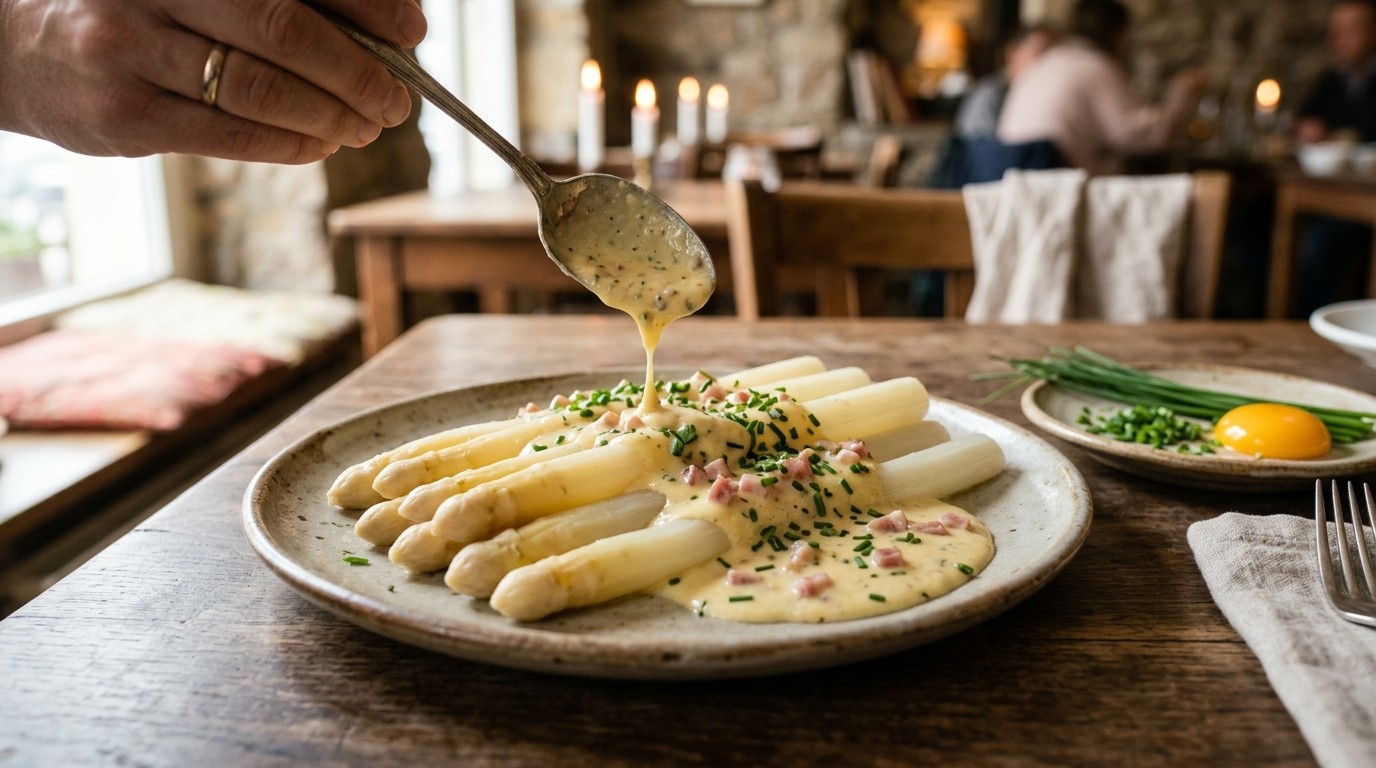 Asperge in Hamsaus