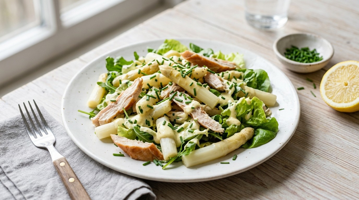 Asperge kip salade