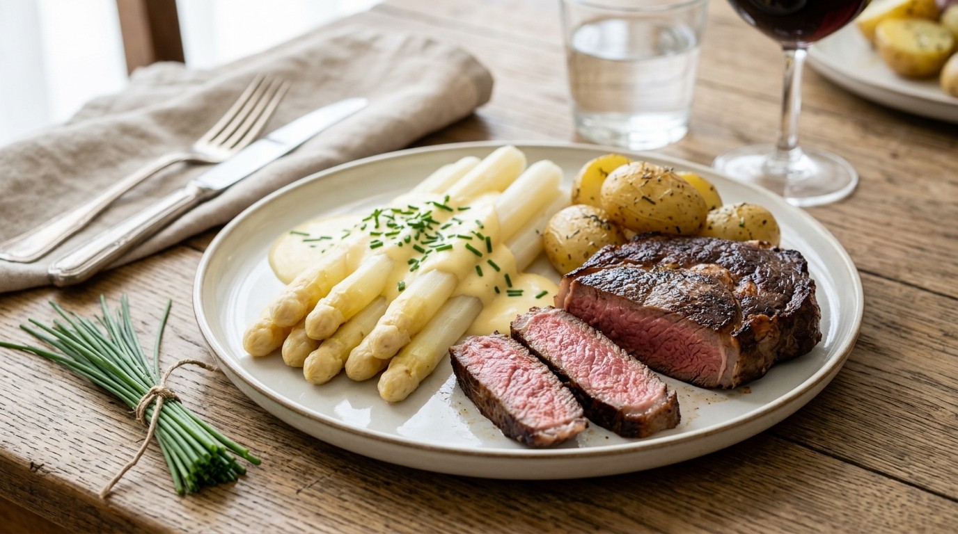 Asperges met Entrecote