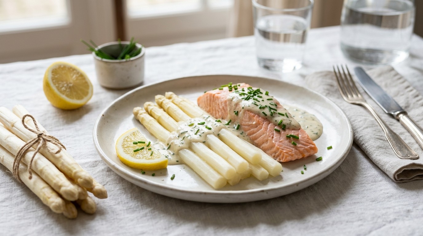Asperges met Gepocheerde Zalm