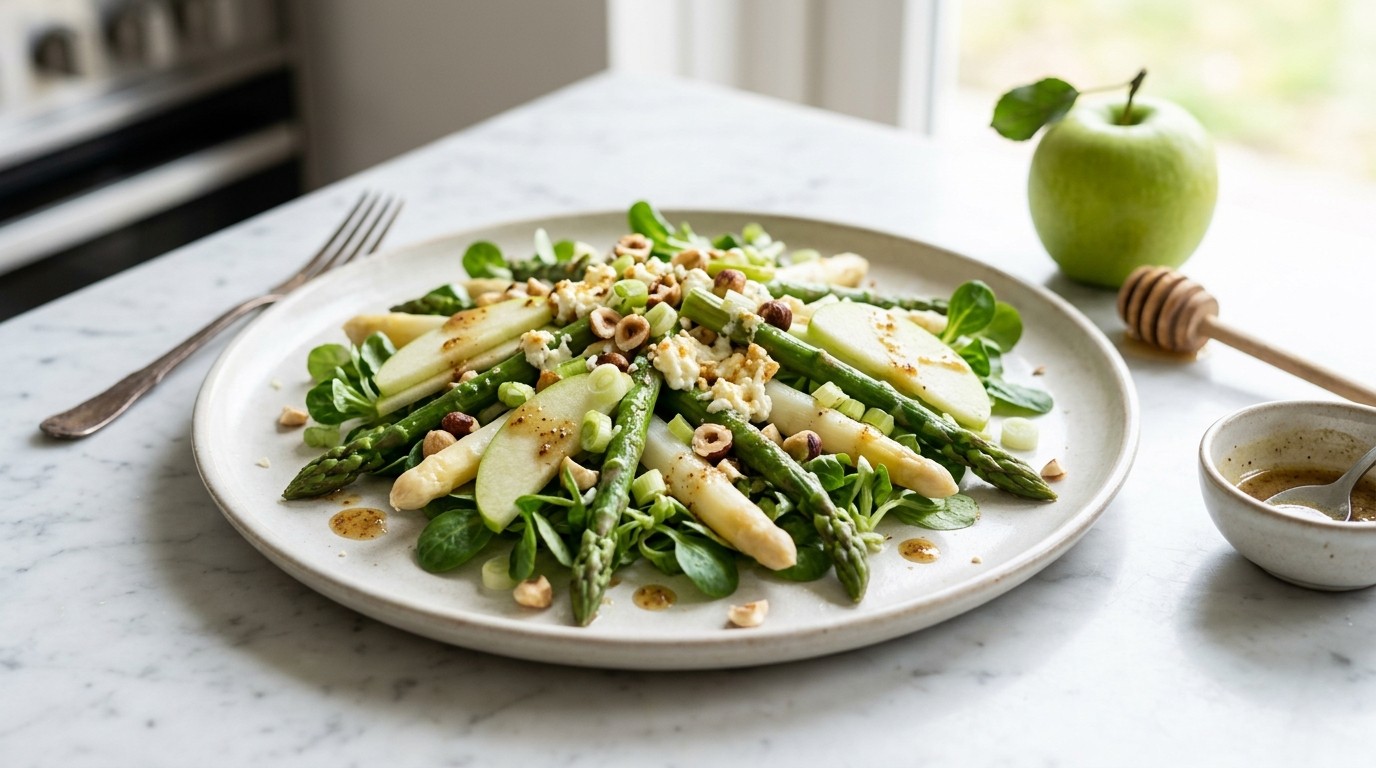 Aspergesalade met geitenkaas