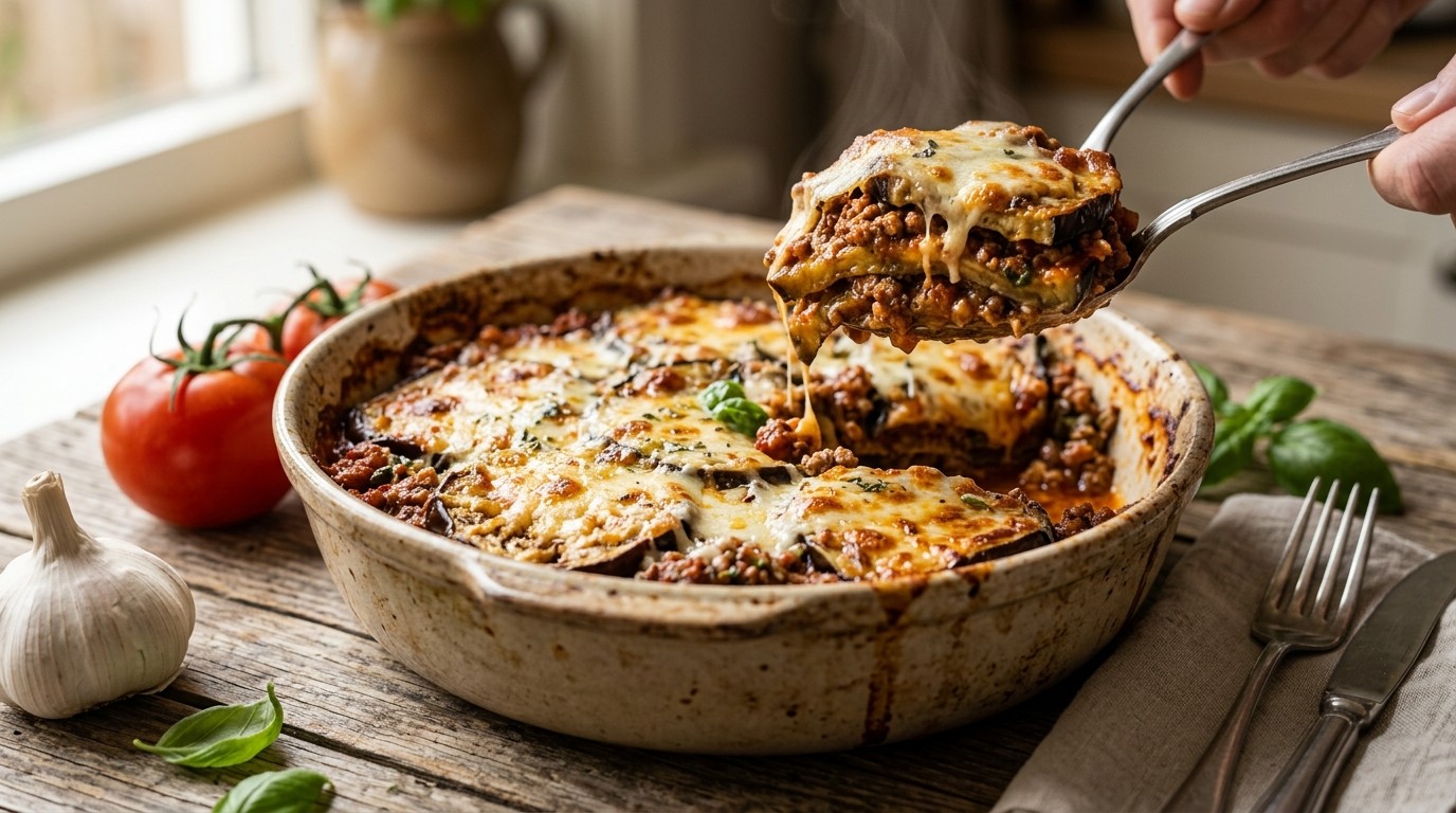 Aubergine-lasagne (low-carb)