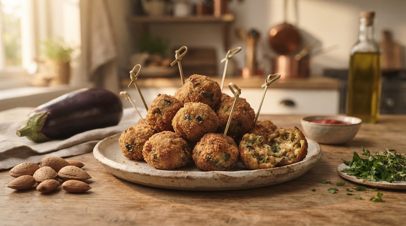 Aubergineballetjes