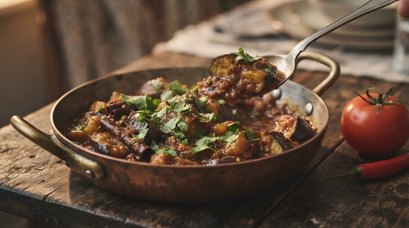 Aubergines met tomaat