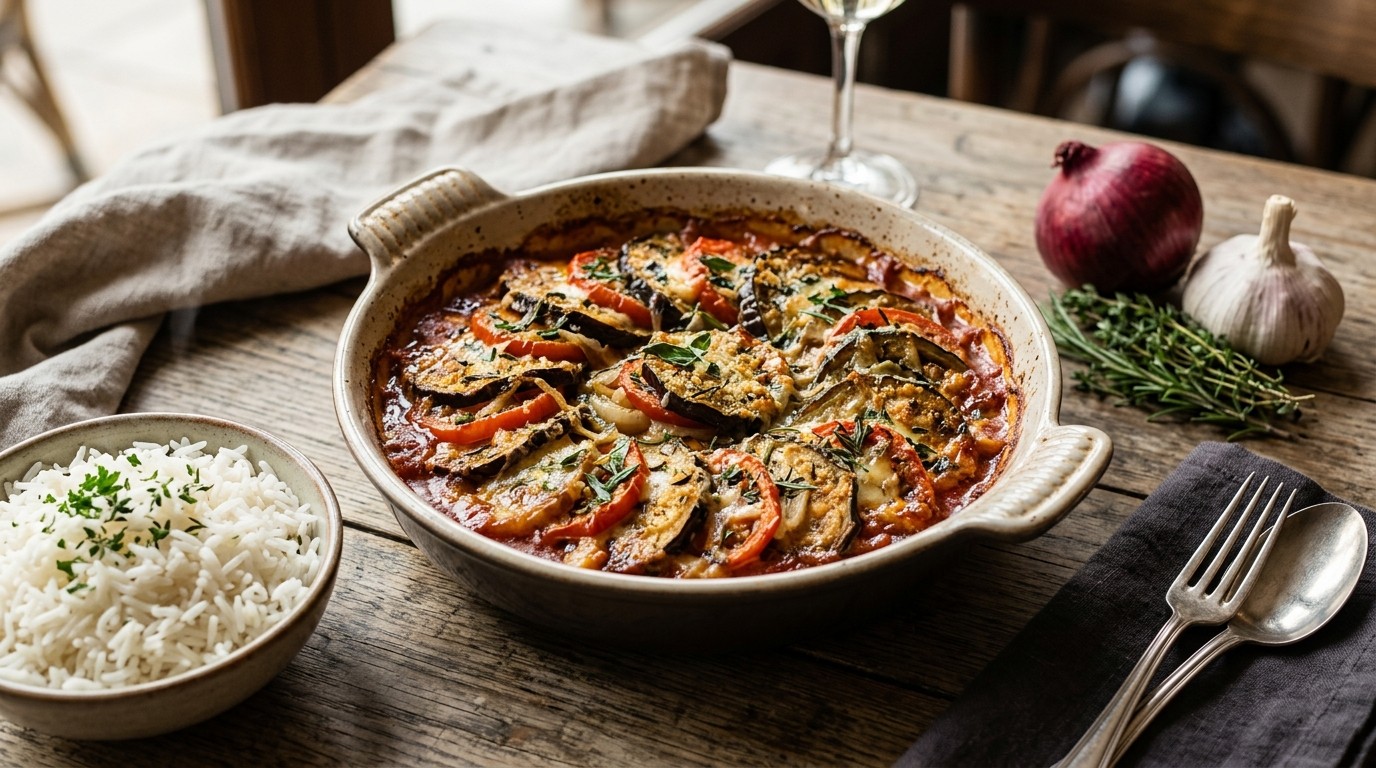 Aubergines met Tomaat