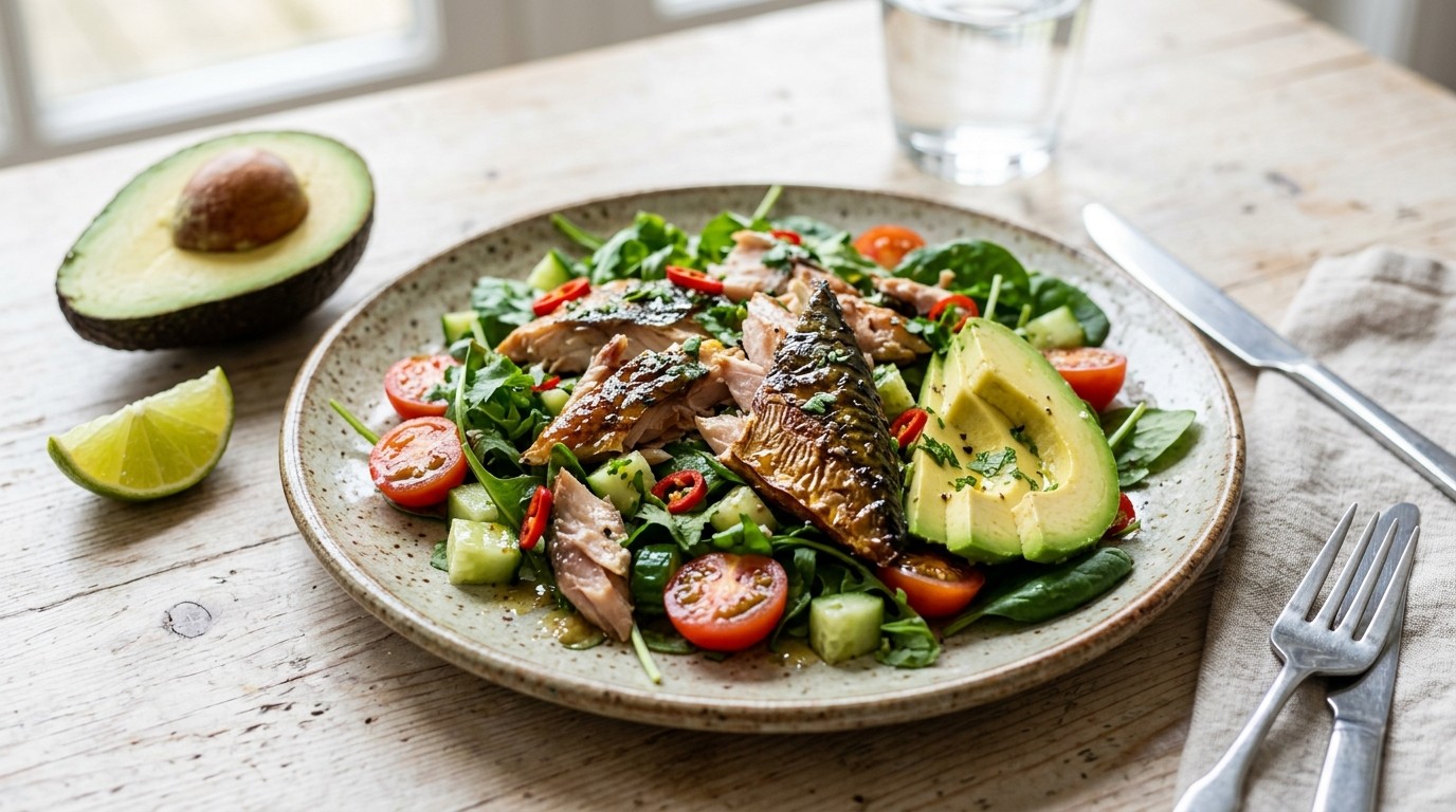 Avocado-makreelsalade