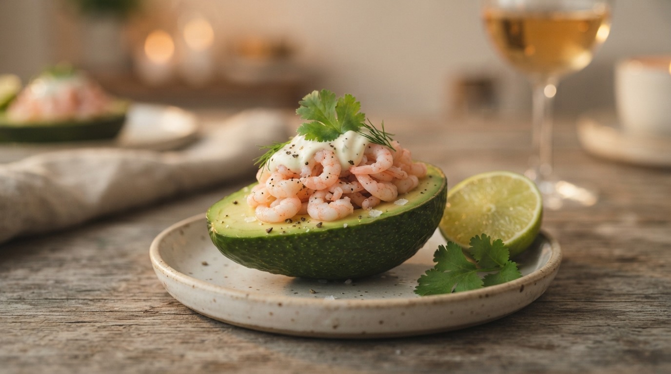 Avocado met garnaaltjes