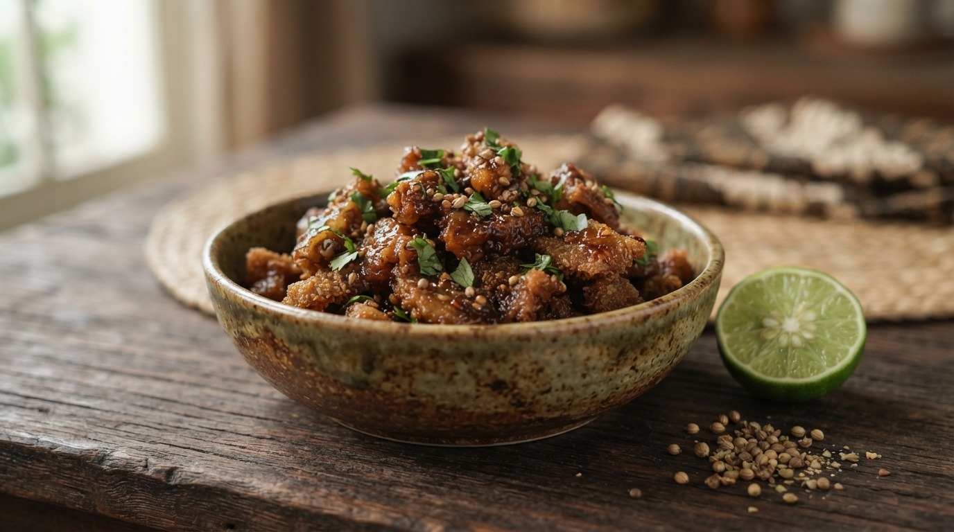 Babat goreng (krokante runderpens)