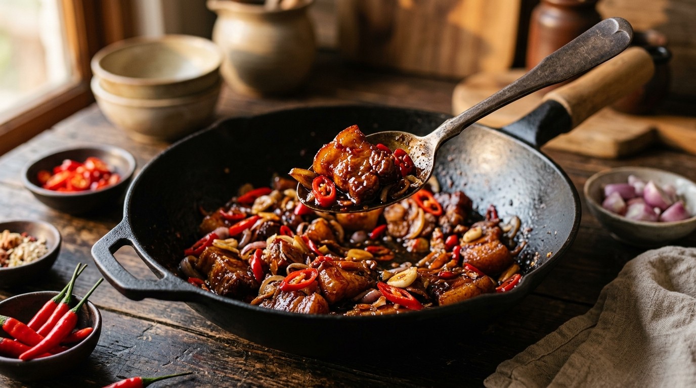 Babi Lombok Ketjap (pittig Gekruid Varkensvlees)