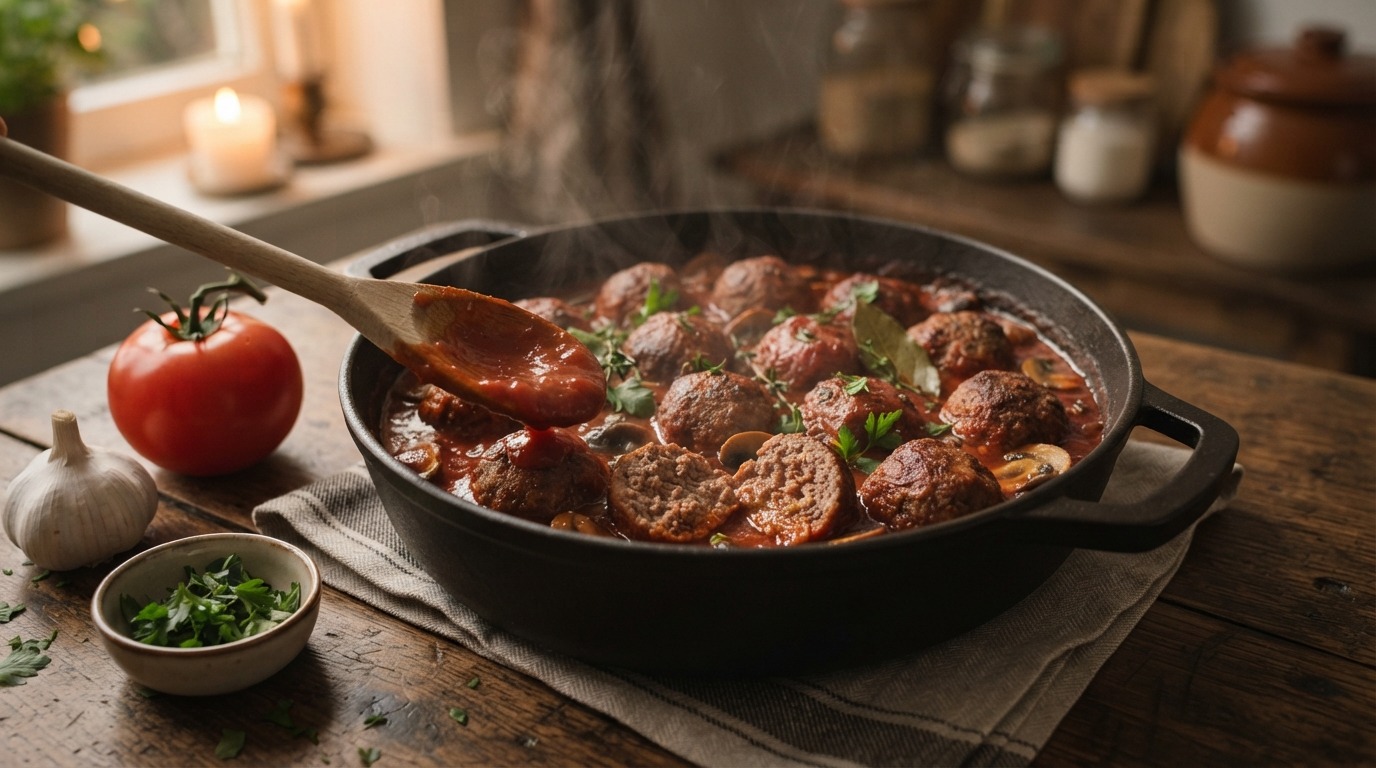Balletjes in tomatensaus