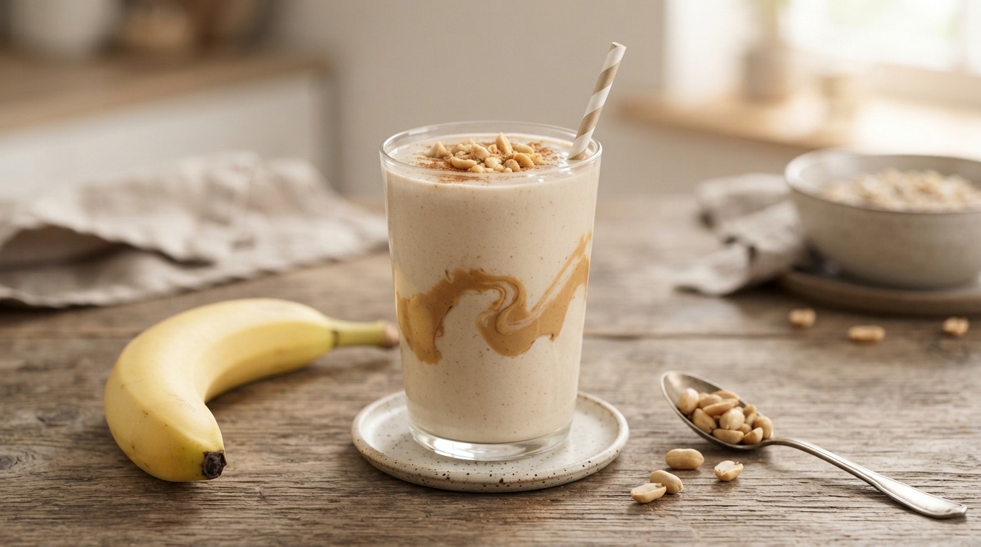 Banaan-pindakaassmoothie