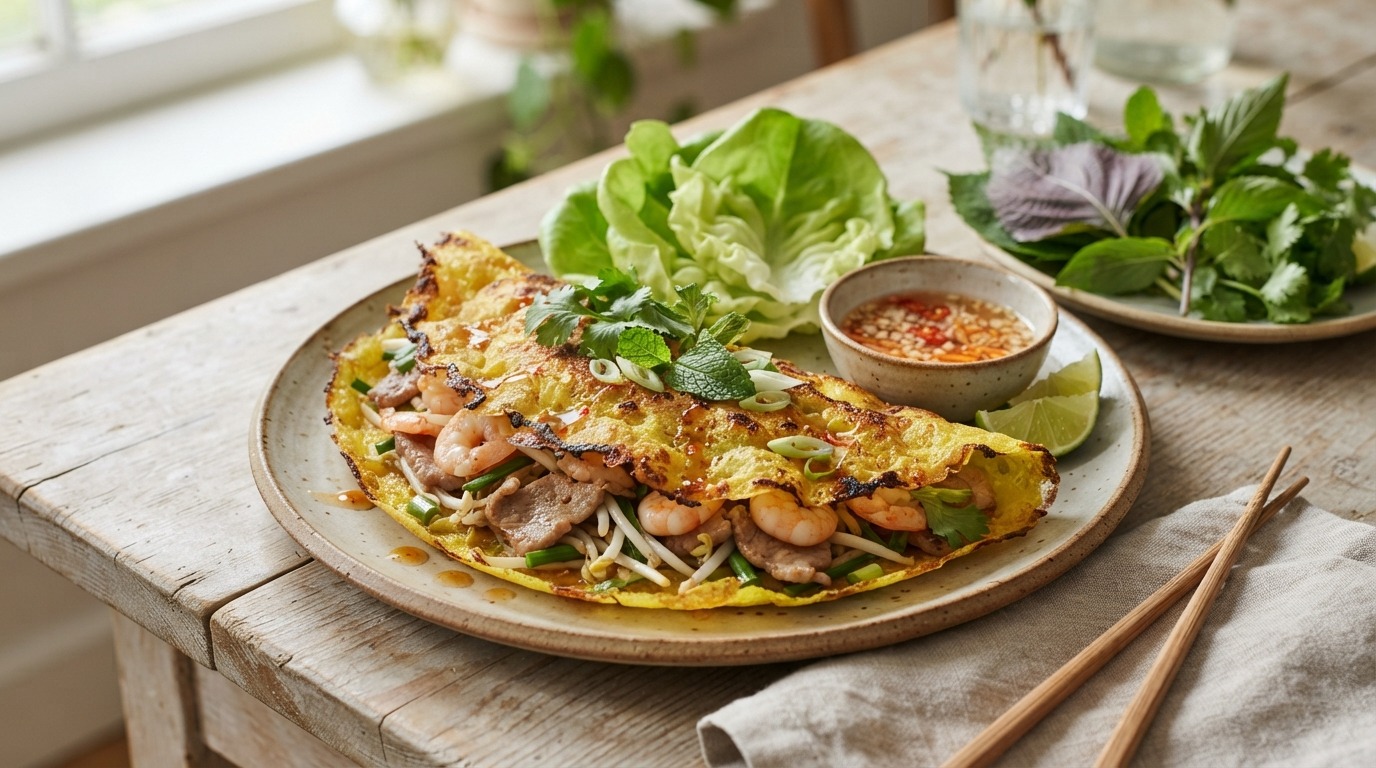 Banh Xeo (Vietnamese gelukspannenkoek)