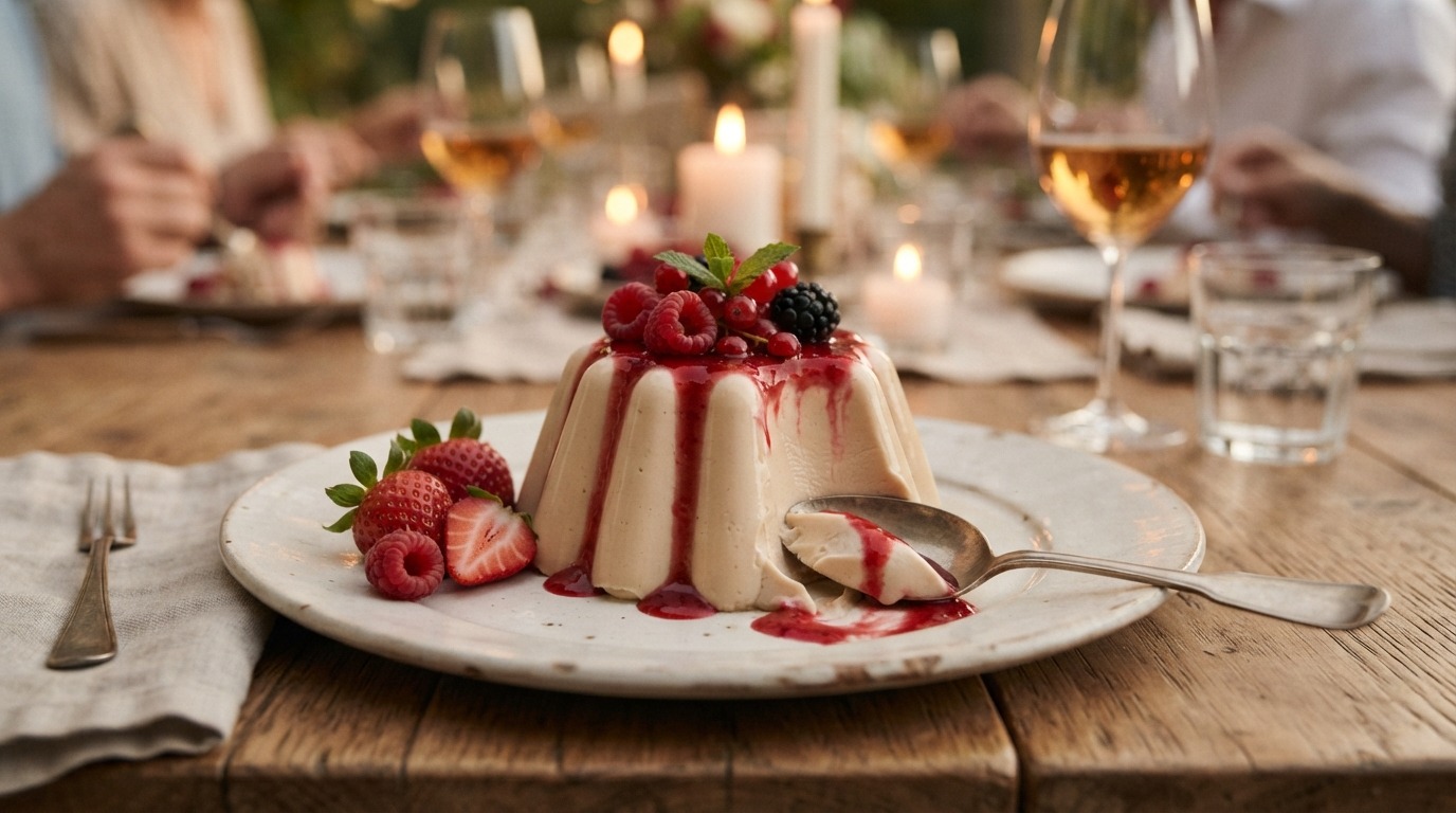 Bavarois met fruit naar keuze