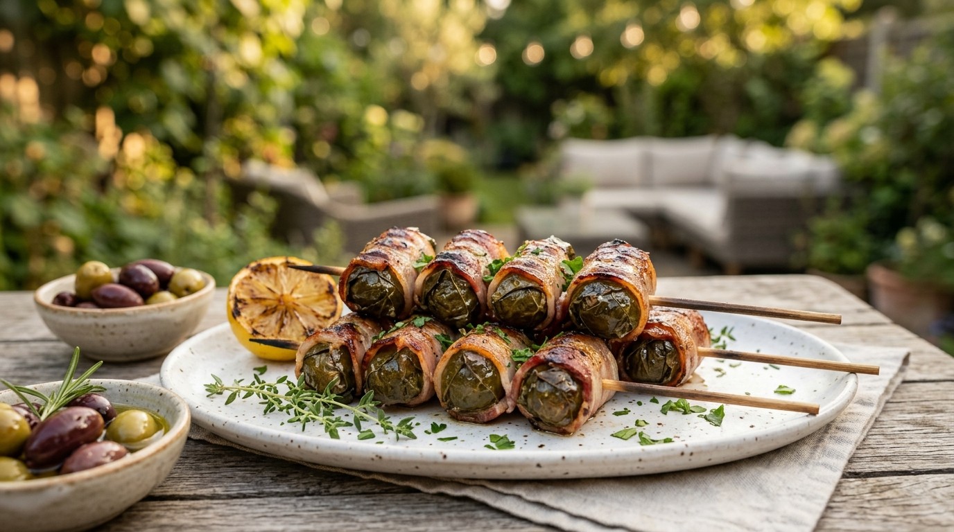 BBQ Dolmaspies met katenspek