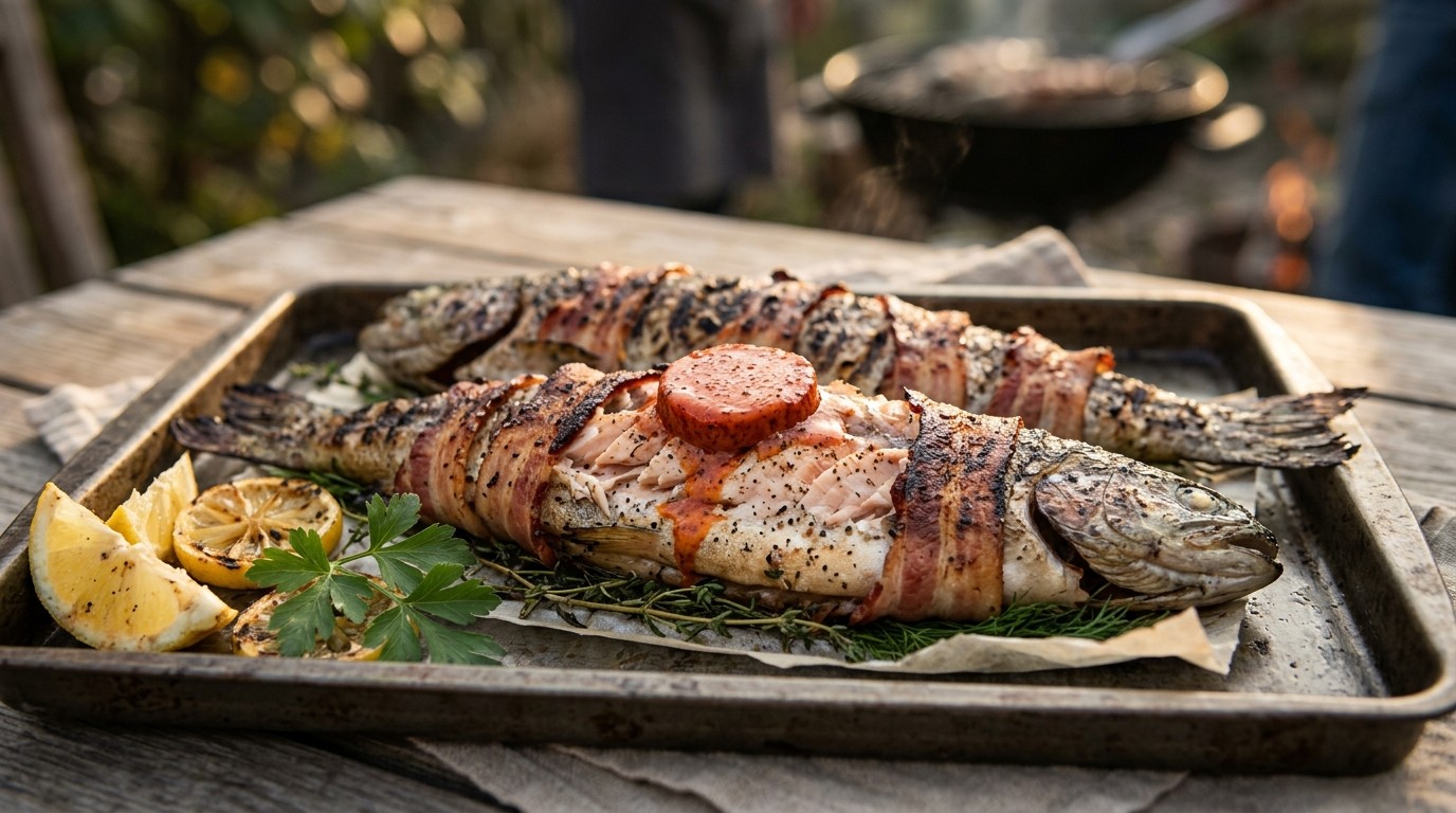BBQ Forel met paprikaboter