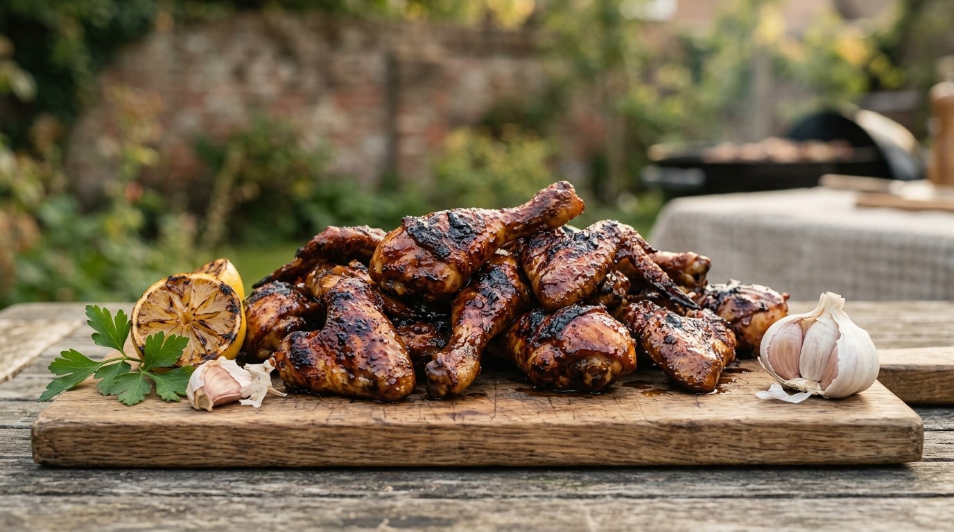 BBQ Kippenbouten en vleugels