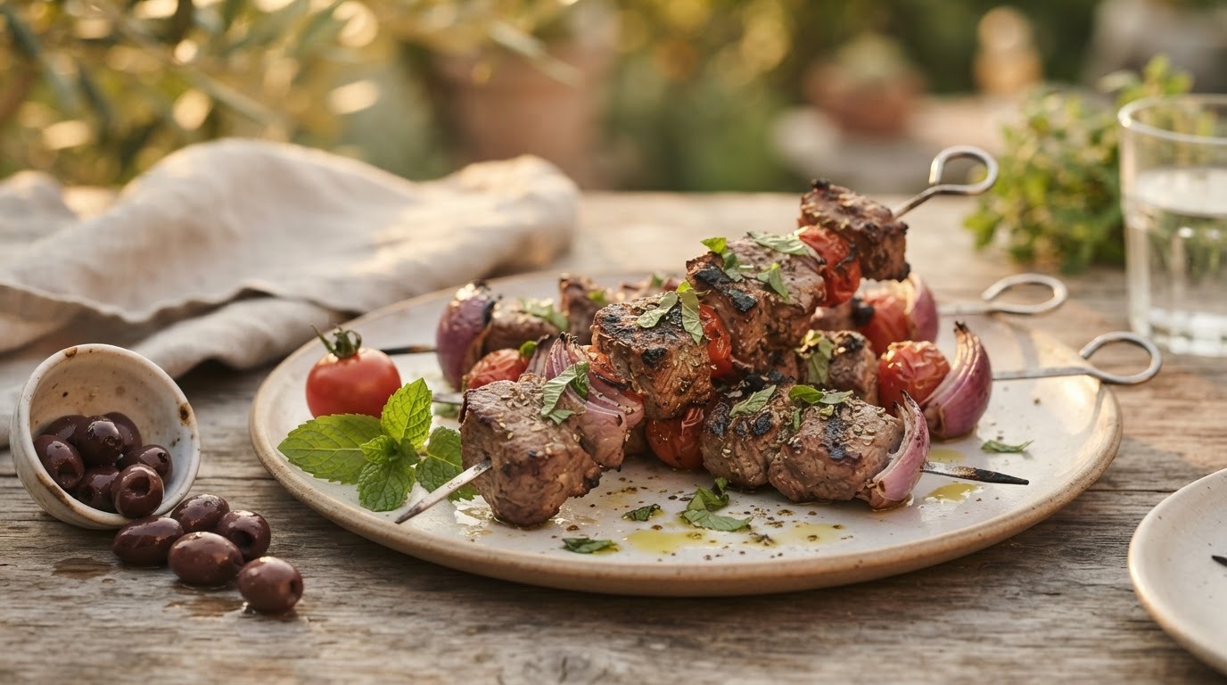 BBQ lamsspies uit Griekenland