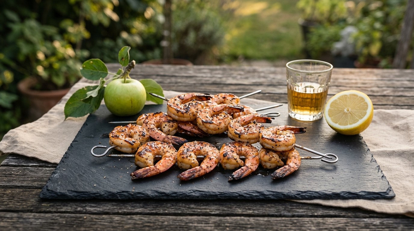 BBQ Normandische gambaspies