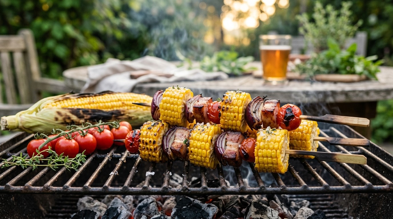BBQ Spies van mais met spek