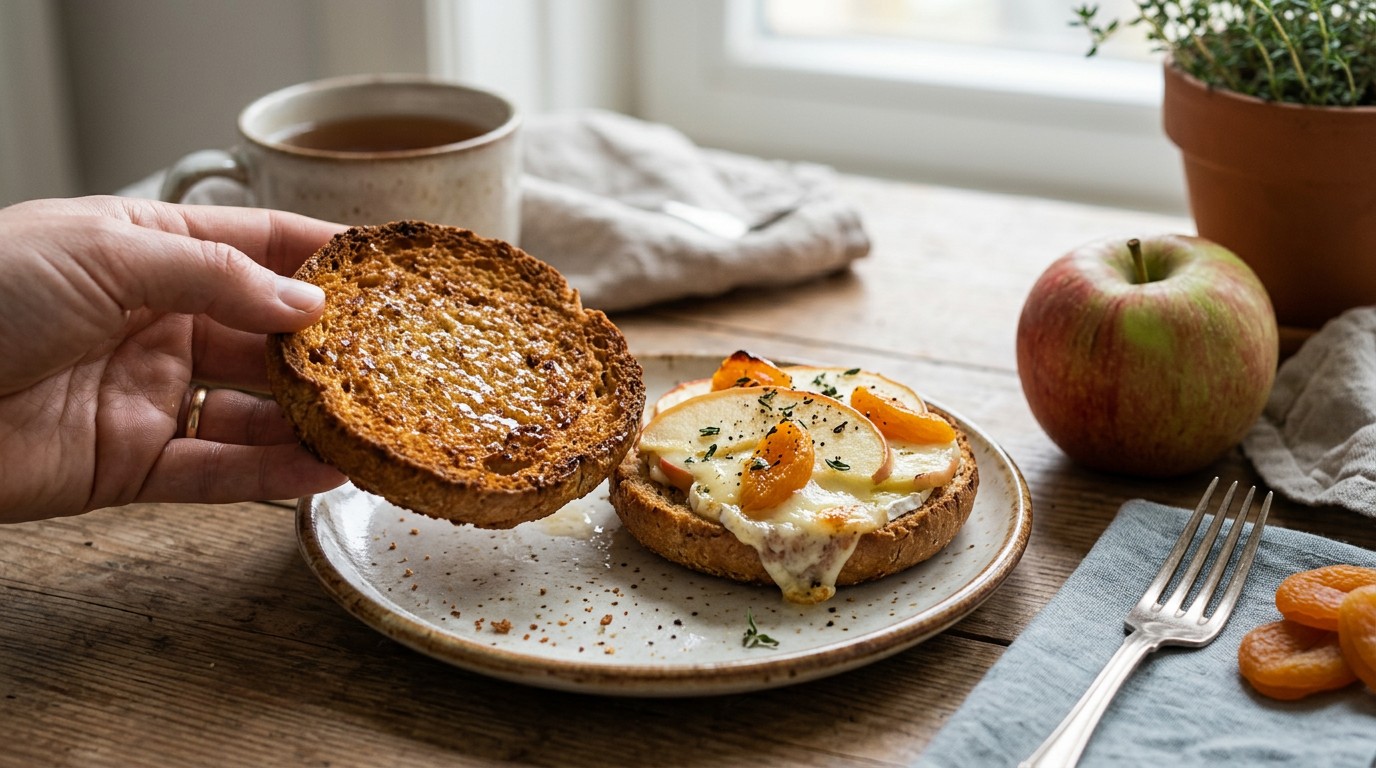 Beschuitboltosti met appel