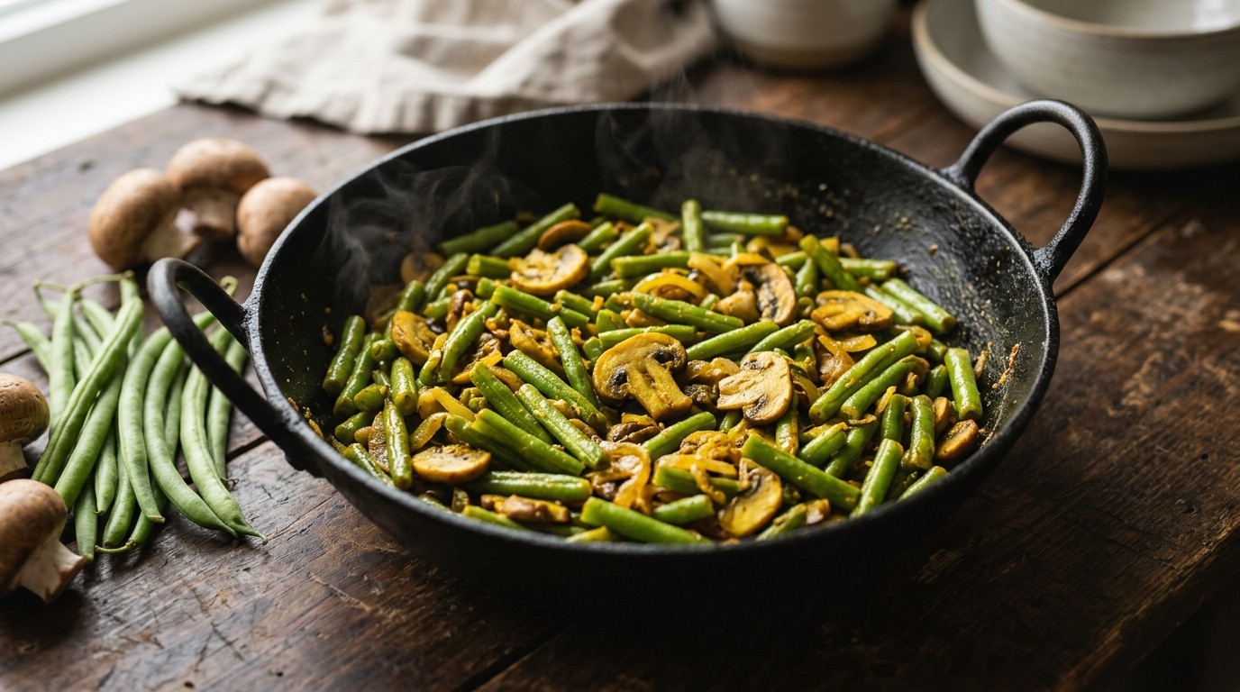 Bhaji van Sperziebonen