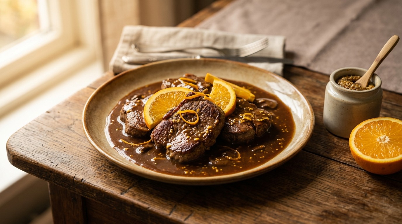 Bieflapjes met frisse jachtsaus