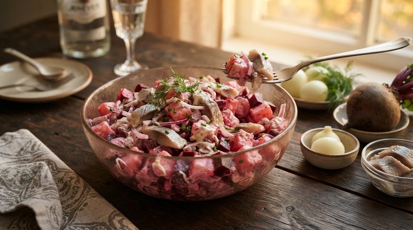 Bietjes-haring salade