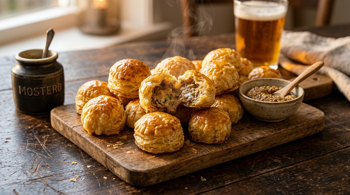 Bitterballen in bladerdeeg