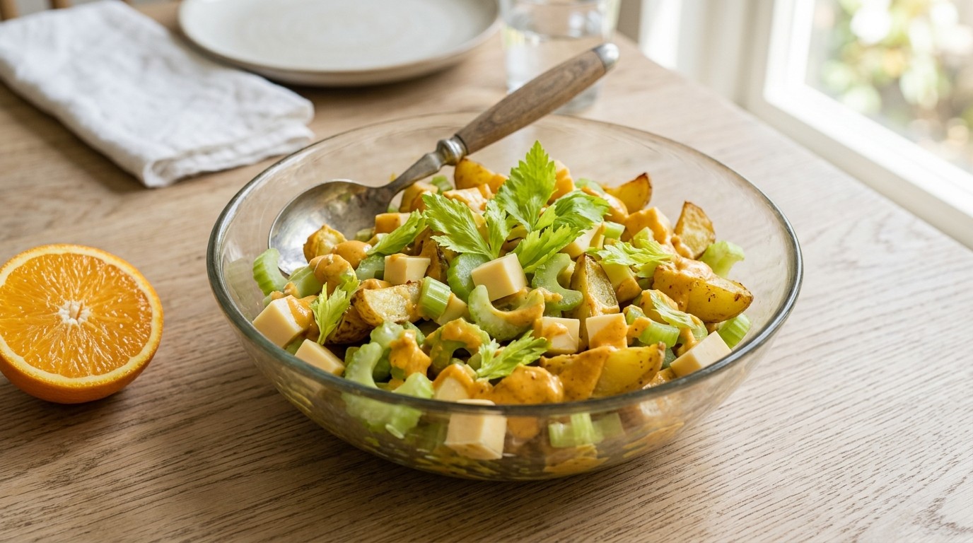 Bleekselderij-kaassalade
