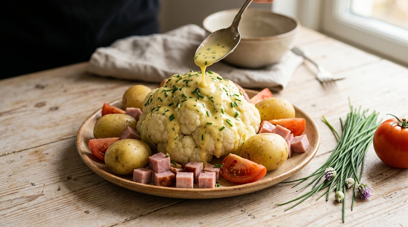Bloemkool met eiersaus