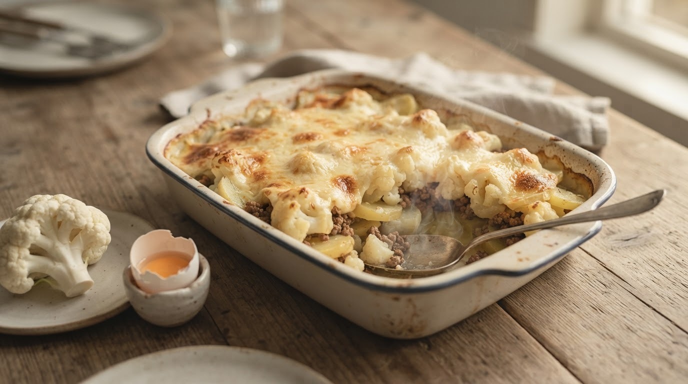 Bloemkool-room ovenschotel