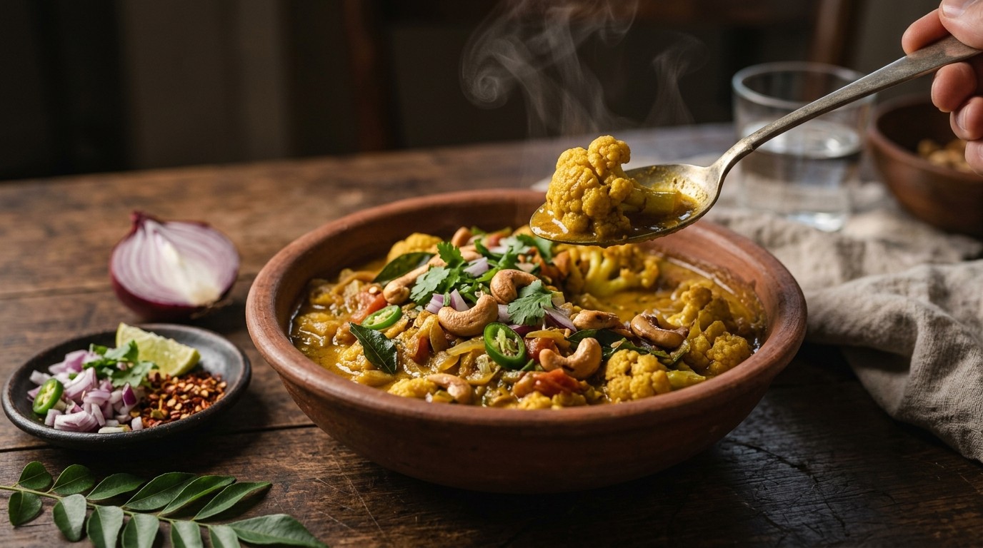Bloemkoolcurry met Cashewnoten
