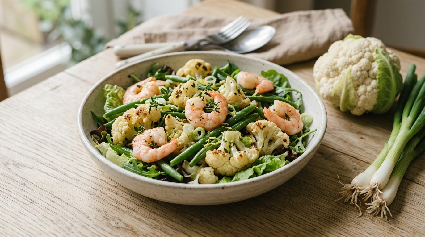 Bloemkoolsalade met Garnalen