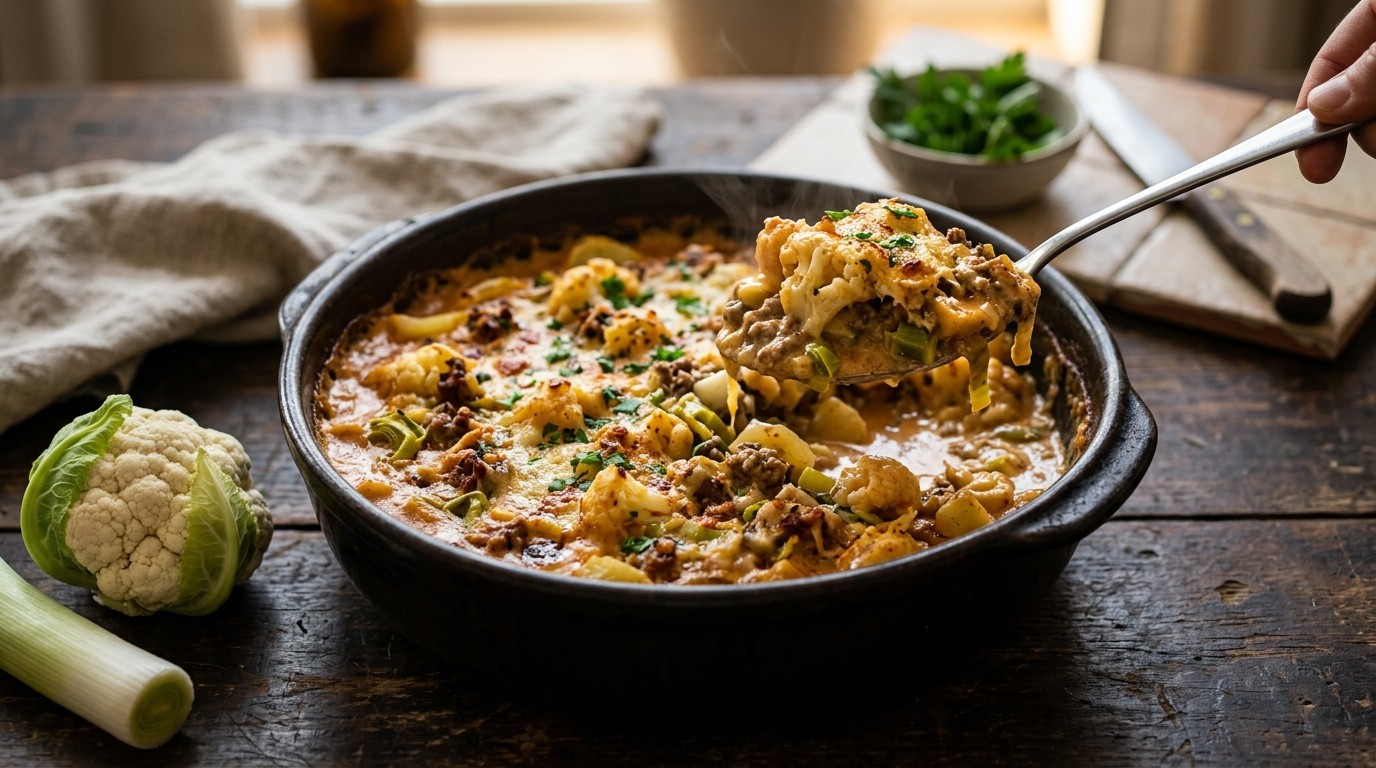 Bloemkoolschotel a la Stroganoff