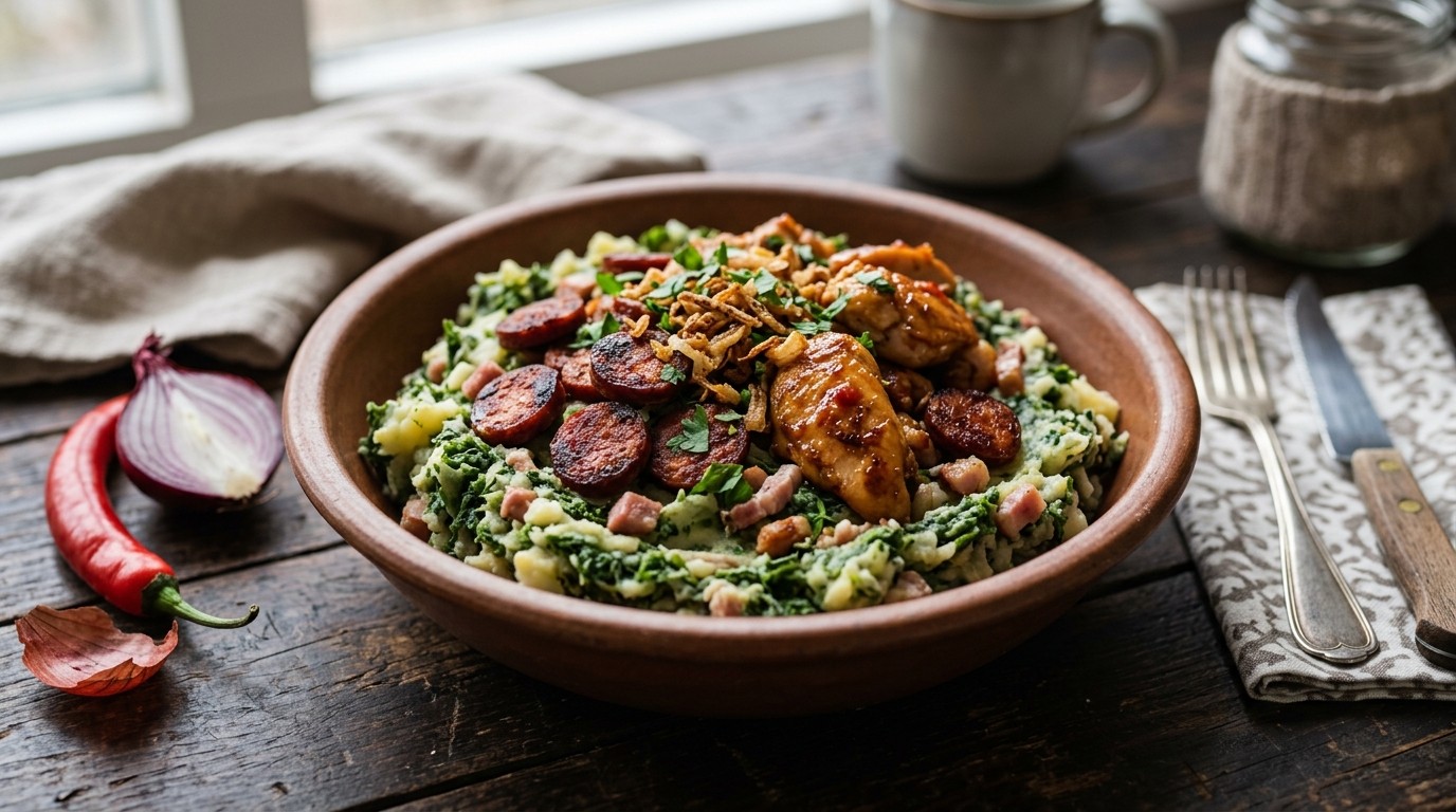 Boerenkool met Chorizo en Kipfilet
