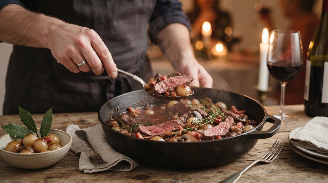 Boeuf Bourguignon a la minute