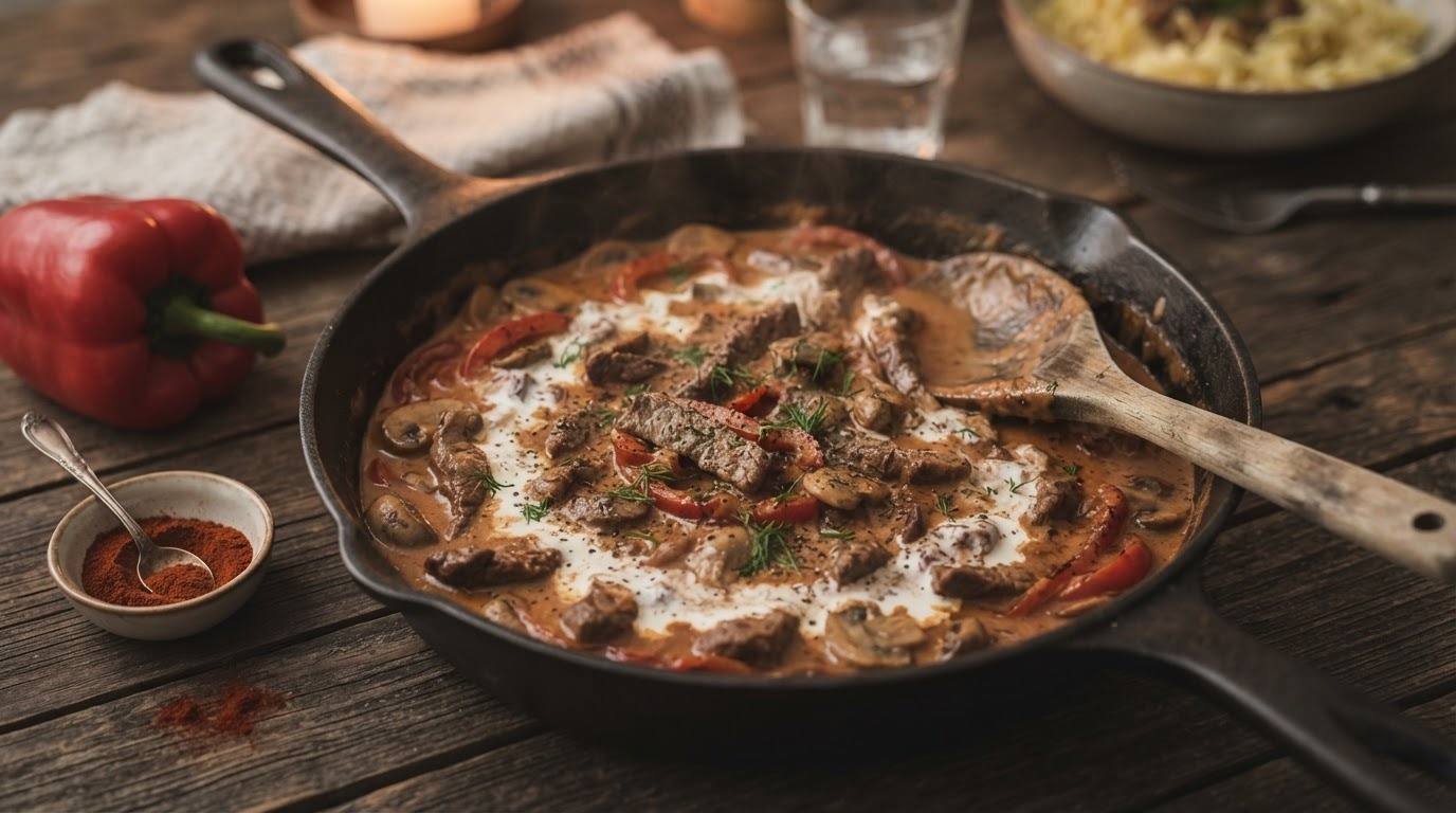 Boeuf stroganoff
