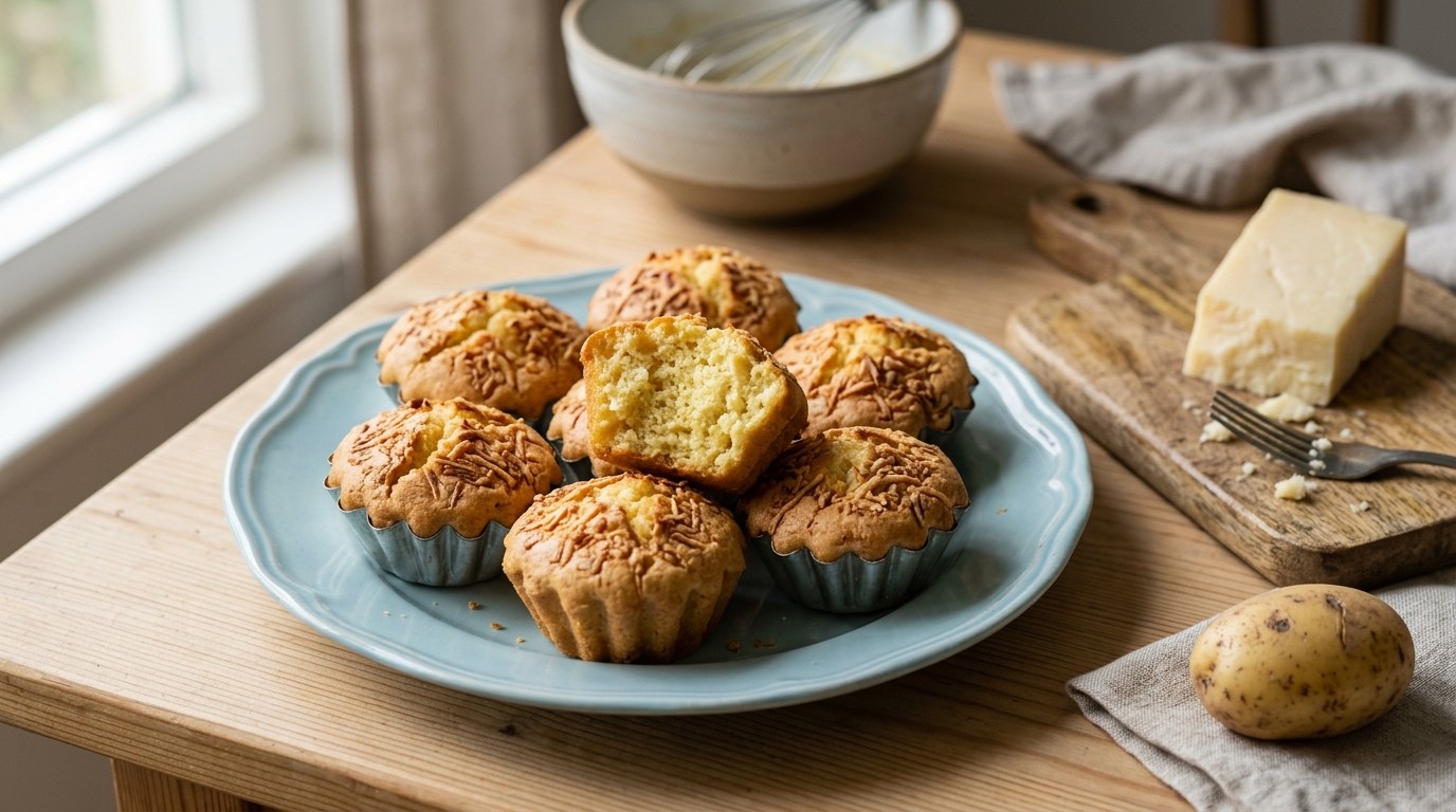 Bolu Keju Kentang (cakejes van Kaas en Aardappel)