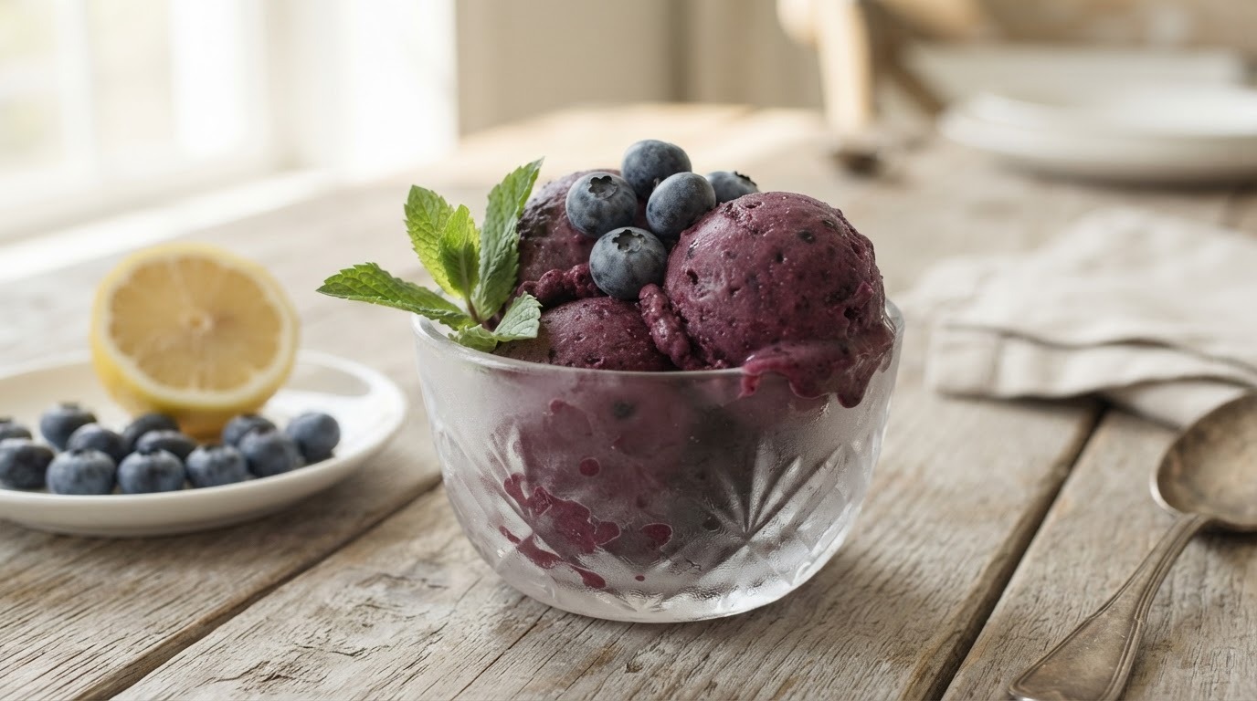Bosbessensorbet