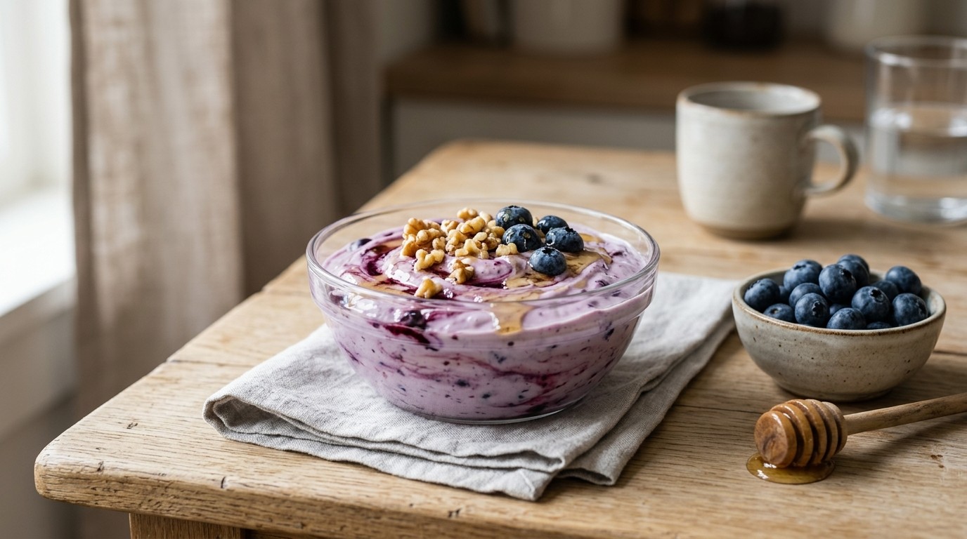 Bosbessenyoghurt met Noten
